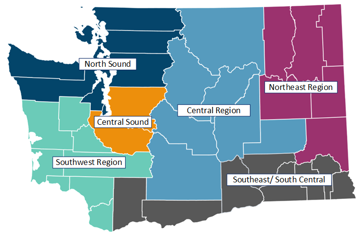 Washington Map of Economic Regions