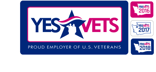 Image of Yes Vets decals for participating businesses.